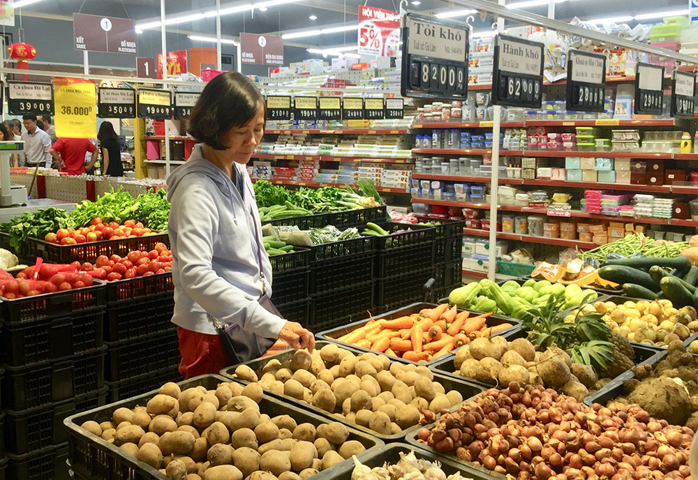 Nông sản Lâm Đồng tại một siêu thị ở Hà Nội. Ảnh: D.Thương