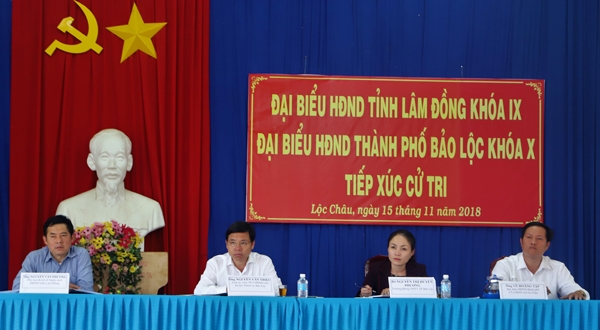 Đoàn Đại biểu HĐND tỉnh tiếp xúc với cử tri TP Bảo Lộc