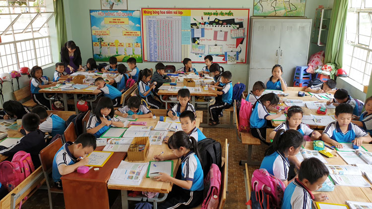 Một lớp học theo Mô hình VNEN tại Trường Tiểu học Lộc Sơn 2