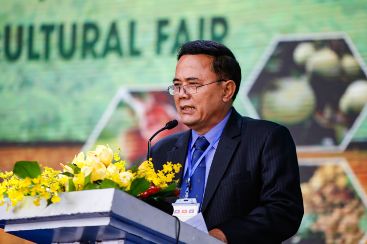 Đại diện Bộ Nông, Lâm, Ngư nghiệp Campuchia phát biểu tại Lễ khai mạc