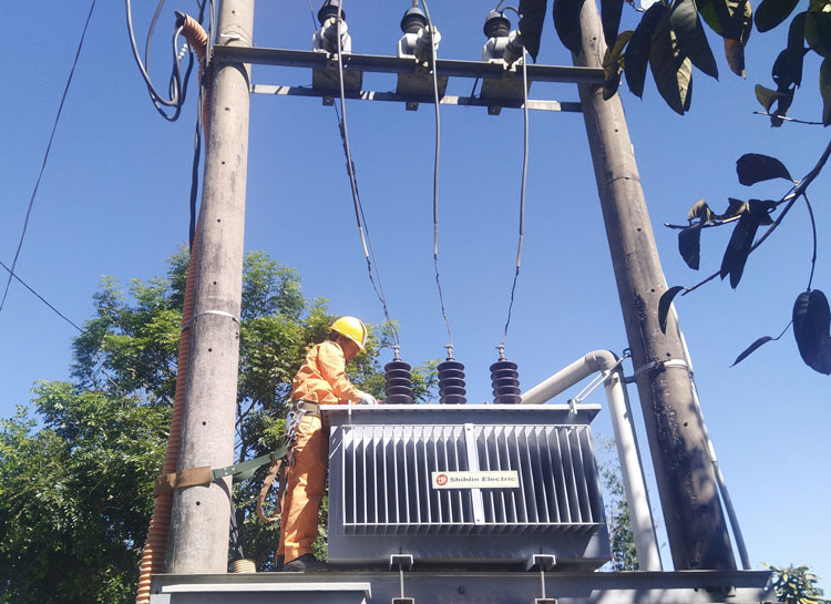 Vệ sinh công nghiệp cho trạm điện tại Di Linh. Ảnh: D.Quỳnh