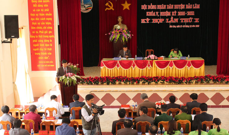 HĐND huyện Bảo Lâm khóa V họp kỳ họp cuối năm