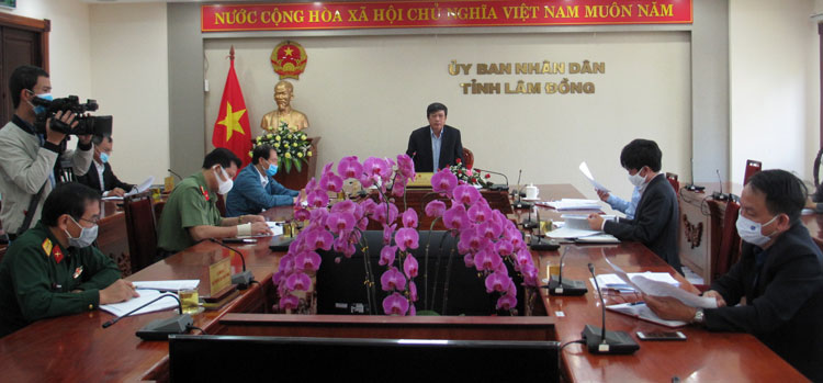 Toàn cảnh cuộc họp Ban chỉ đạo phòng chống dịch Covid-19 tỉnh Lâm Đồng