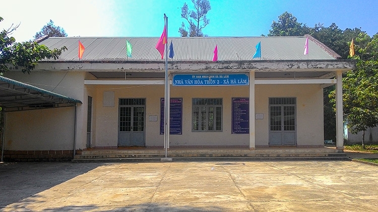 Nhà sinh hoạt cộng đồng Thôn 2, xã Hà Lâm được Nhân dân đóng góp xây dựng