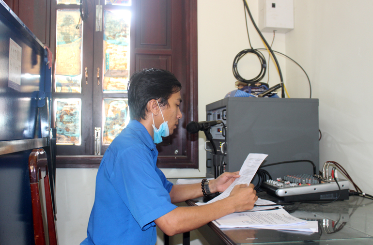 ĐTT ở các xã, thị trấn trên địa bàn huyện Đạ Huoai thường xuyên tiếp sóng, phát sóng các chương trình liên quan đến công tác phòng, chống dịch bệnh Covid – 19