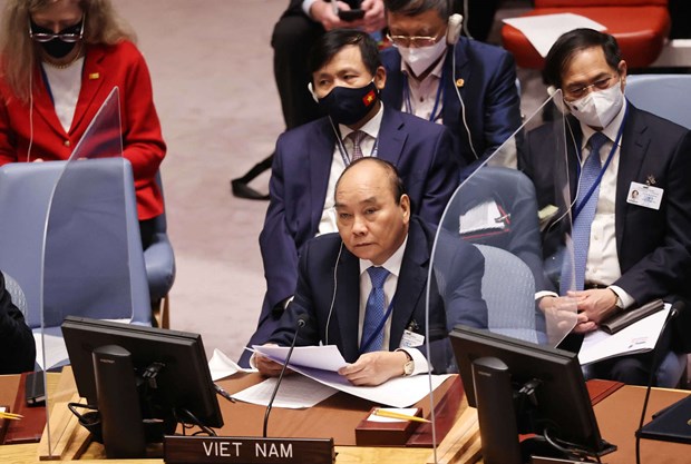 Chủ tịch nước Nguyễn Xuân Phúc tham dự và phát biểu tại một Phiên họp cấp cao của Hội đồng Bảo an Liên hợp quốc