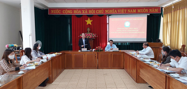 Ông Nguyễn Viết Vân - Giám đốc Sở Văn hóa Thể thao và Du lịch phát biểu tại buổi kiểm tra