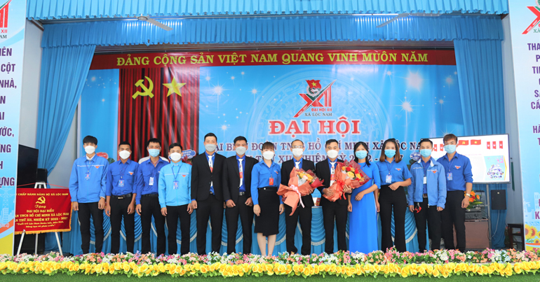 Ban Chấp hành Đoàn Thanh niên xã Lộc Nam khóa mới ra mắt Đại hội