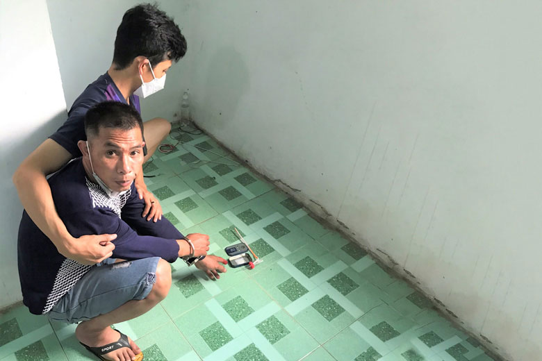 Nguyễn Văn Hướng bị bắt giữ khi đang tàng trữ trái phép chất ma túy