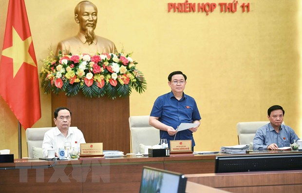 Chủ tịch Quốc hội Vương Đình Huệ phát biểu bế mạc Phiên họp thứ 11 của Ủy ban Thường vụ Quốc hội