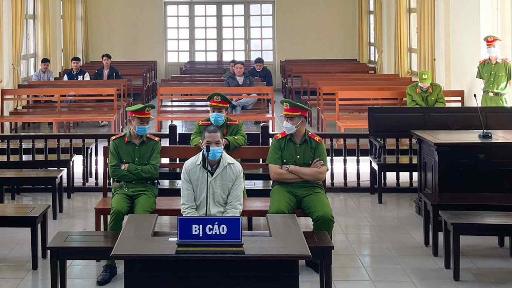 Bị cáo Nguyễn Đoàn Quang Viên tại phiên tòa xét xử sơ thẩm ngày 13/1