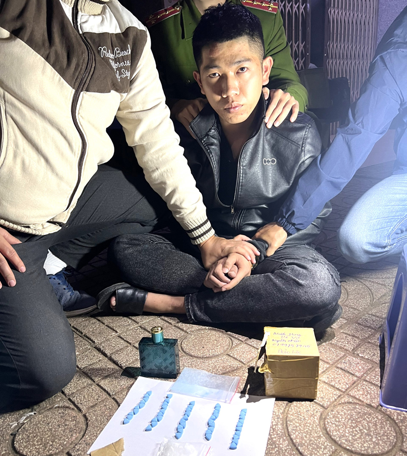 Trần Quang Lộc bị bắt giữ quả tang khi đang tàng trữ hơn 73 gram ma túy