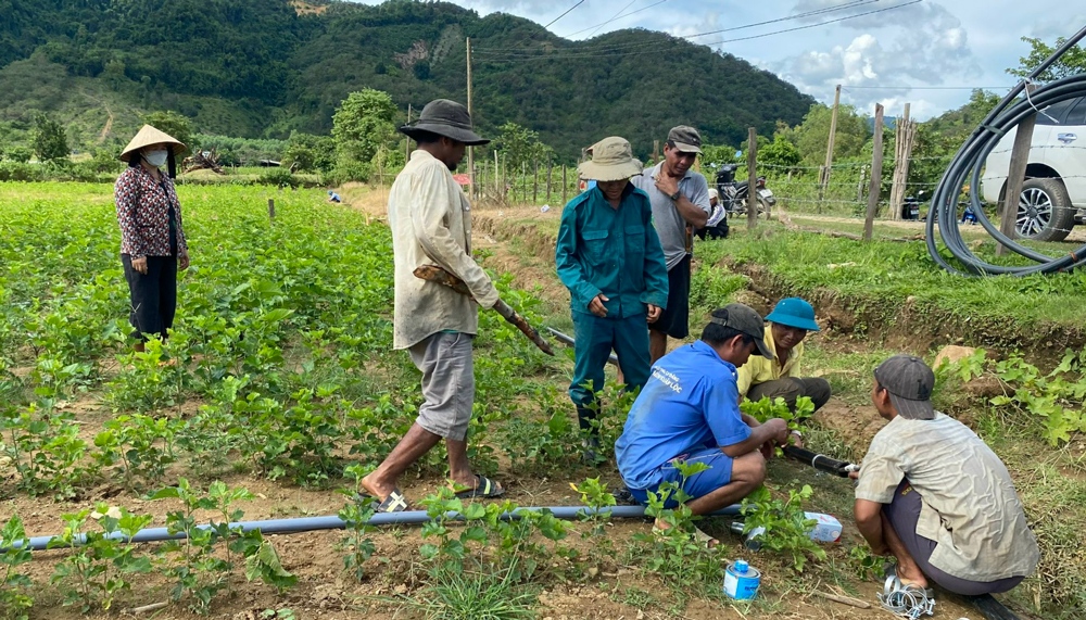 Cán bộ, đảng viên và Nhân dân xã Quốc Oai chung tay xây dựng vùng trồng dâu nuôi tằm tại thôn Đạ Nhar
