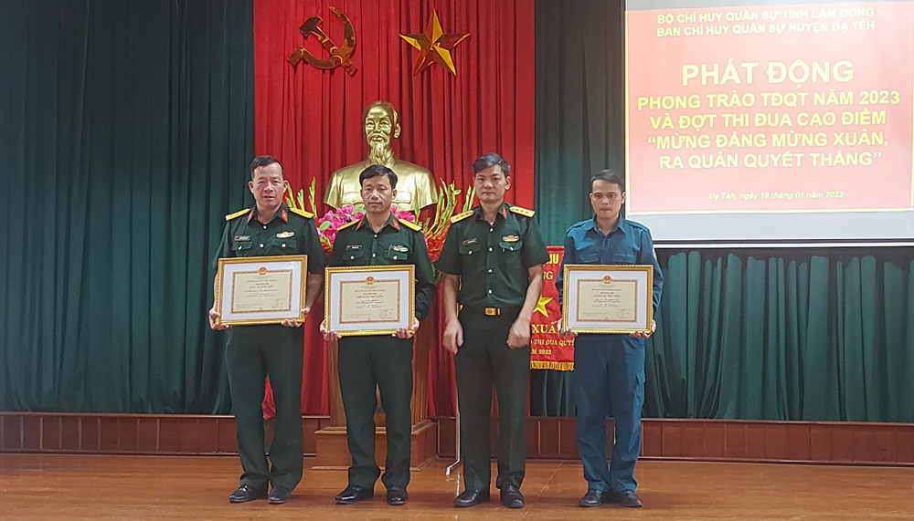 Ban Chỉ huy Quân sự huyện Đạ Tẻh phát động phong trào thi đua quyết thắng