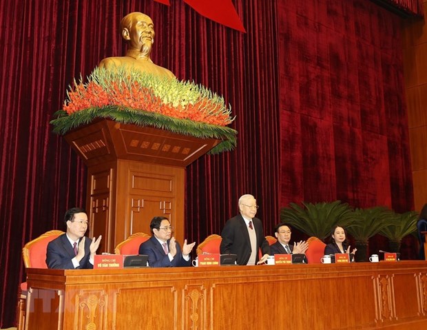 Tổng Bí thư Nguyễn Phú Trọng cùng các lãnh đạo Đảng và Nhà nước chủ trì hội nghị