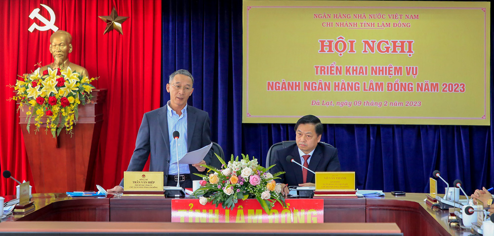 Chủ tịch UBND tỉnh Lâm Đồng Trần Văn Hiệp phát biểu chỉ đạo
