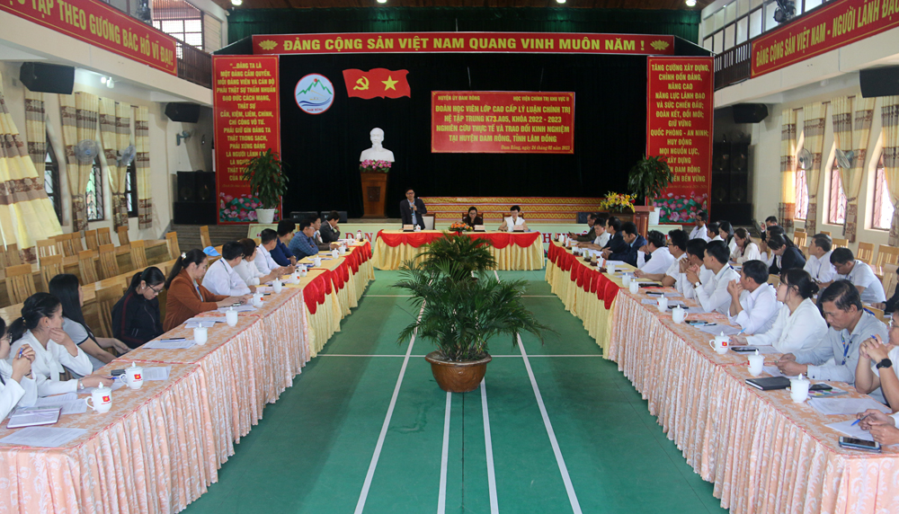 Đam Rông tiếp đón đoàn công tác của Học viện Chính trị Quốc gia Hồ Chí Minh