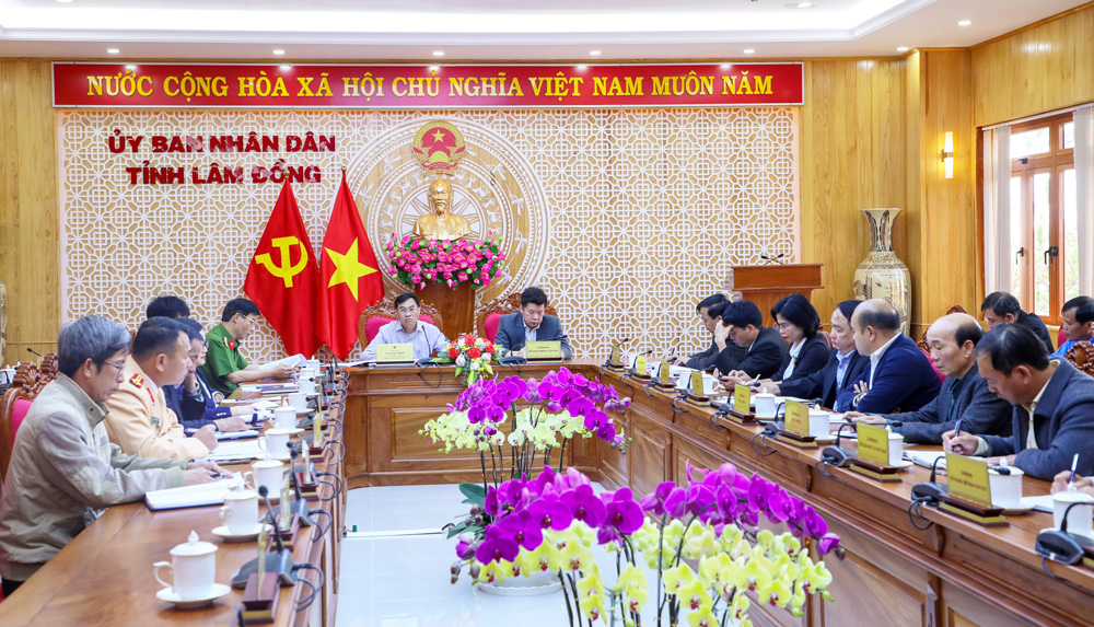 Quang cảnh hội nghị tại đầu cầu tỉnh Lâm Đồng