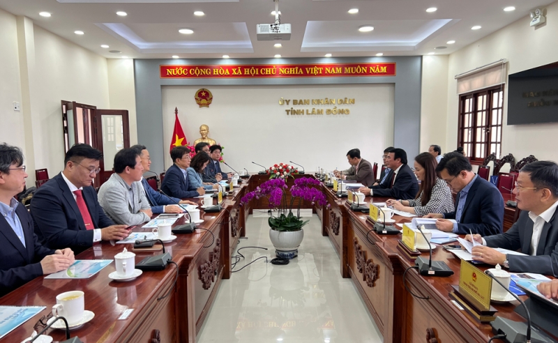 Lãnh đạo UBND tỉnh Lâm Đồng tiếp Đoàn công tác Hàn Quốc