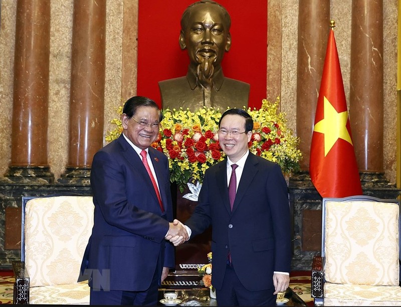 Chủ tịch nước Võ Văn Thưởng tiếp Phó Thủ tướng Campuchia Samdech Krolahom Sar Kheng