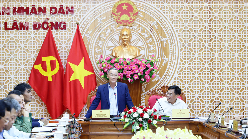 Chủ tịch UBND tỉnh Lâm Đồng Trần Văn Hiệp kết luận Hội nghị