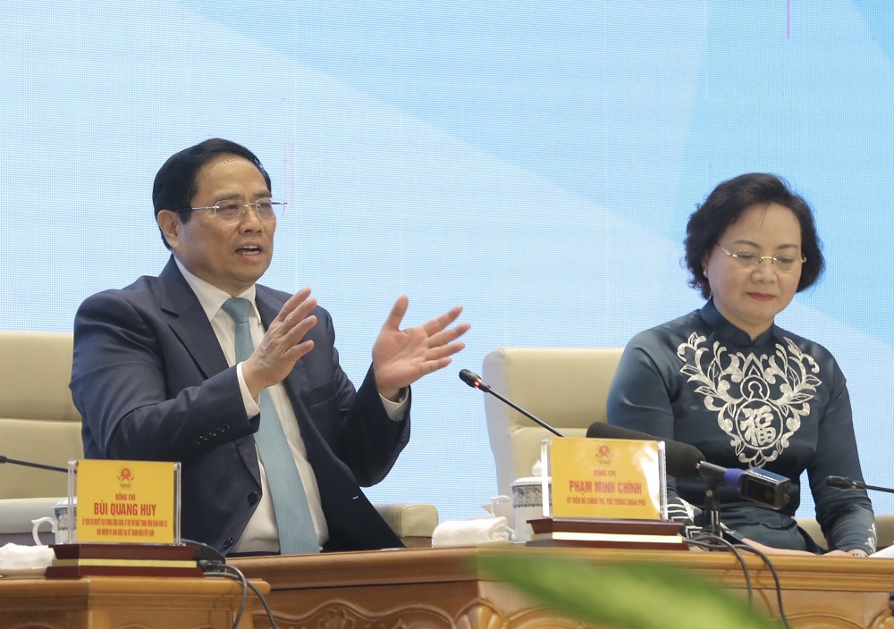 Thủ tướng Chính phủ Phạm Minh Chính chủ trì Hội nghị (Ảnh: Bảo Anh - Cổng Thông tin Trung ương Đoàn)