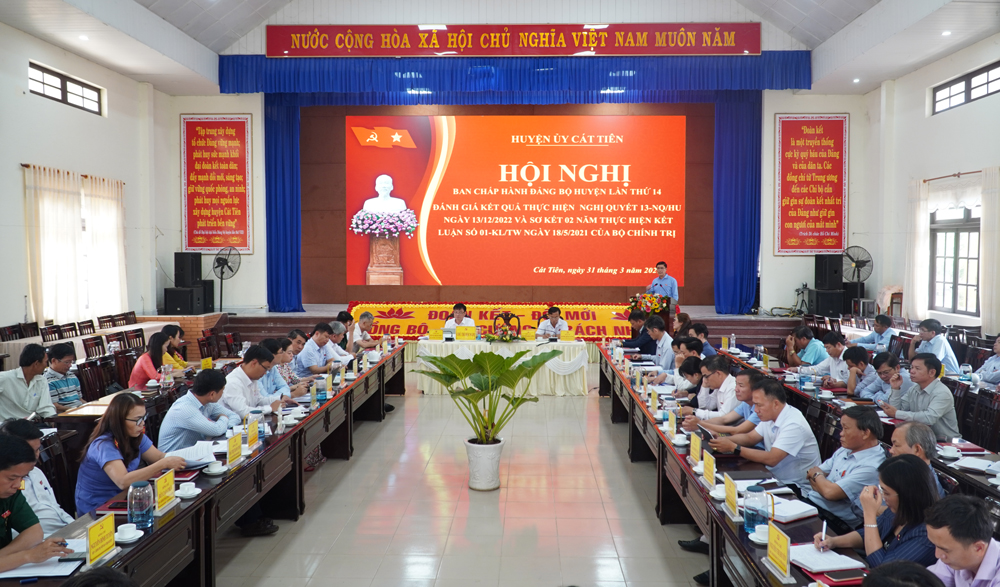 Hội nghị Ban Chấp hành Đảng bộ huyện Cát Tiên lần thứ 14