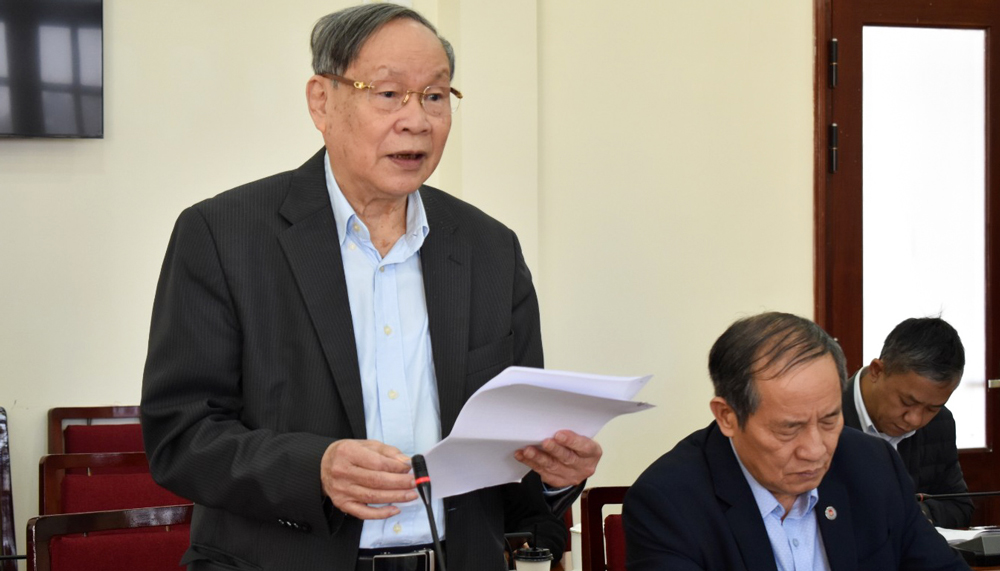 Thượng tướng Nguyễn Văn Rinh - Chủ tịch Hội Nạn nhân chất độc da cam/dioxin Việt Nam phát biểu kết luận buổi làm việc