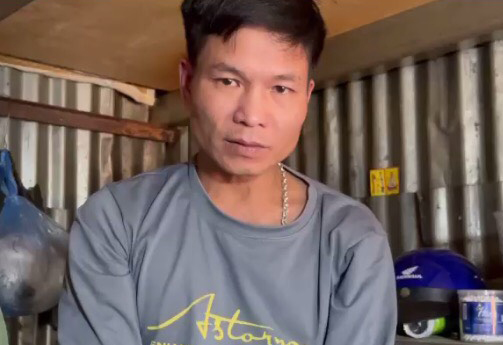 Đối tượng Lê Văn Thái bị công an bắt quả tang đang tàng trữ trái phép ma túy 