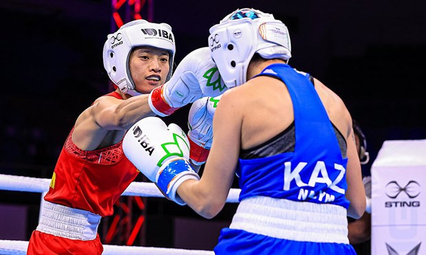 Nữ võ sỹ Nguyễn Thị Tâm giành chiến thắng trước đối thủ người Kazakhstan