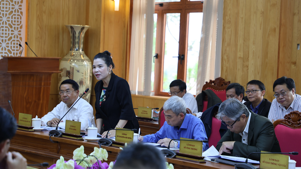 Bà Phạm Thị Tường Vân - Giám đốc Sở Tài chính cảnh báo về việc thiếu hụt nguồn chi do thu ngân sách thấp
