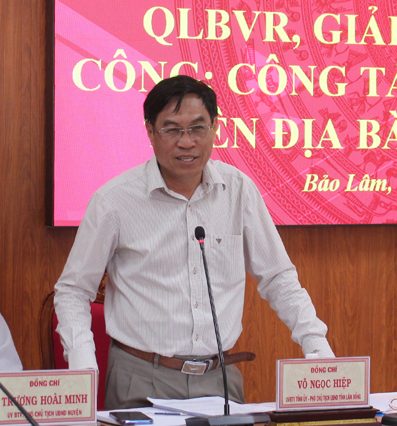  Phó Chủ tịch UBND tỉnh Võ Ngọc Hiệp phát biểu chỉ đạo