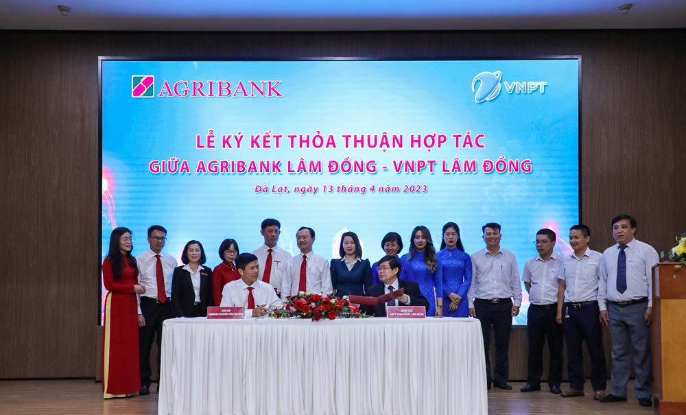 Agribank, VNPT và VN Post Lâm Đồng ký kết thỏa thuận hợp tác toàn diện