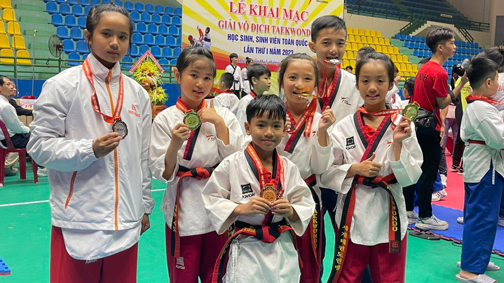 Những vận động viên Lâm Đồng đạt thành tích cao tại Giải Taekwondo học sinh, sinh viên toàn quốc năm 2023