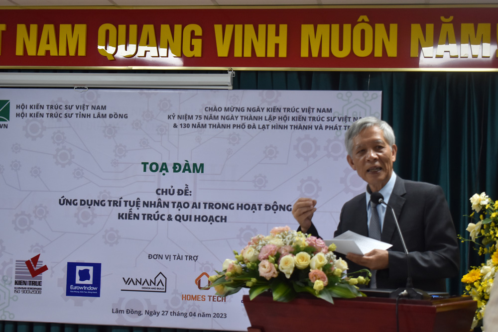 Chủ tịch Hội Kiến trúc sư Lâm Đồng Lê Tứ ôn lại truyền thống 75 năm thành lập Hội Kiến trúc sư Việt Nam