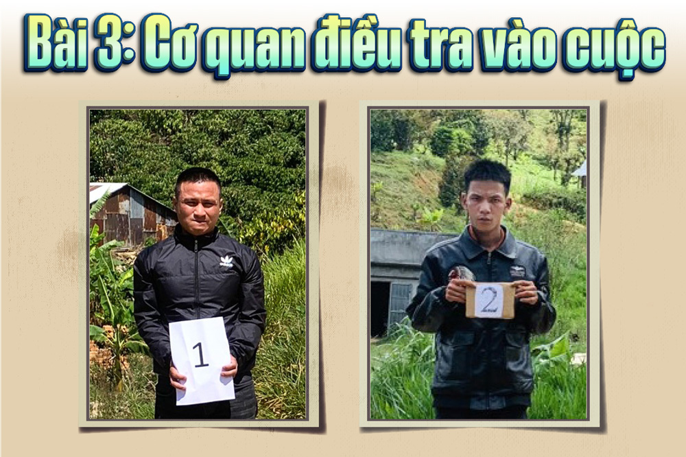 Hai đối tượng Nguyễn Duy Phụng (ảnh trái) và Nguyễn Văn Vinh (ảnh phải) tham gia đánh anh Cường gây thương tích bị Công an huyện Bảo Lâm bắt giữ