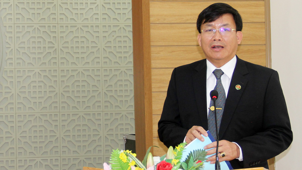 Bí thư Đảng ủy Khối các cơ quan tỉnh Hoàng Thanh Hải kết luận hội nghị