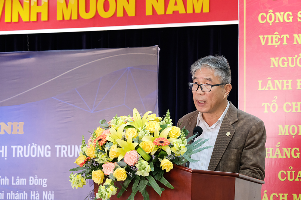 Ông Hoàng Trọng Hiền – Giám đốc Sở Công thương Lâm Đồng phát biểu tại chương trình