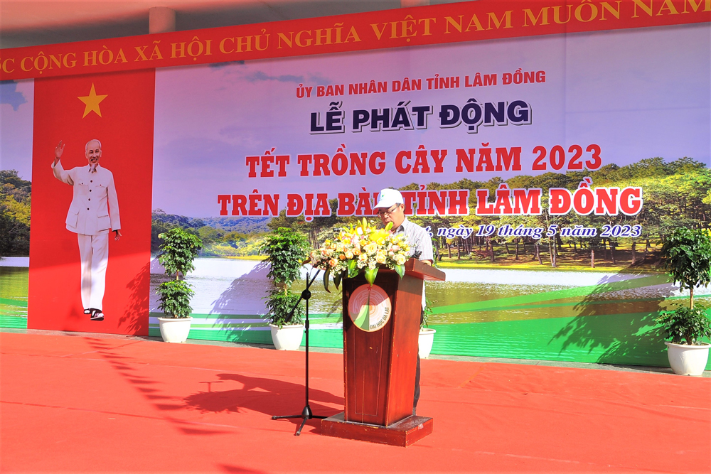 Phó Chủ tịch UBND tỉnh Lâm Đồng Nguyễn Ngọc Phúc thay mặt tỉnh phát động Tết trồng cây 2023 trong toàn tỉnh Lâm Đồng  