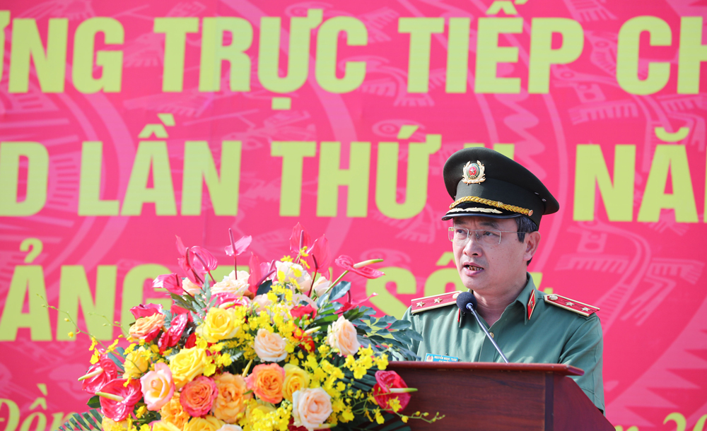 Trung tướng Nguyễn Ngọc Toàn – Cục trưởng Cục X03 – Bộ Công an phát biểu khai mạc