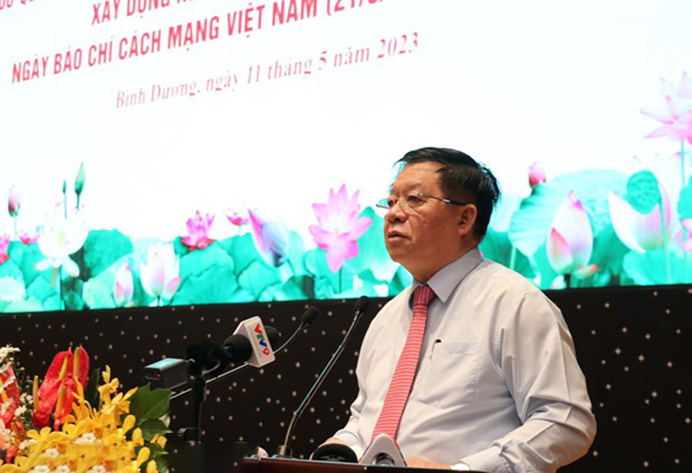 Bí thư Trung ương Đảng, Trưởng Ban Tuyên giáo Trung ương Nguyễn Trọng Nghĩa phát biểu tại hội nghị