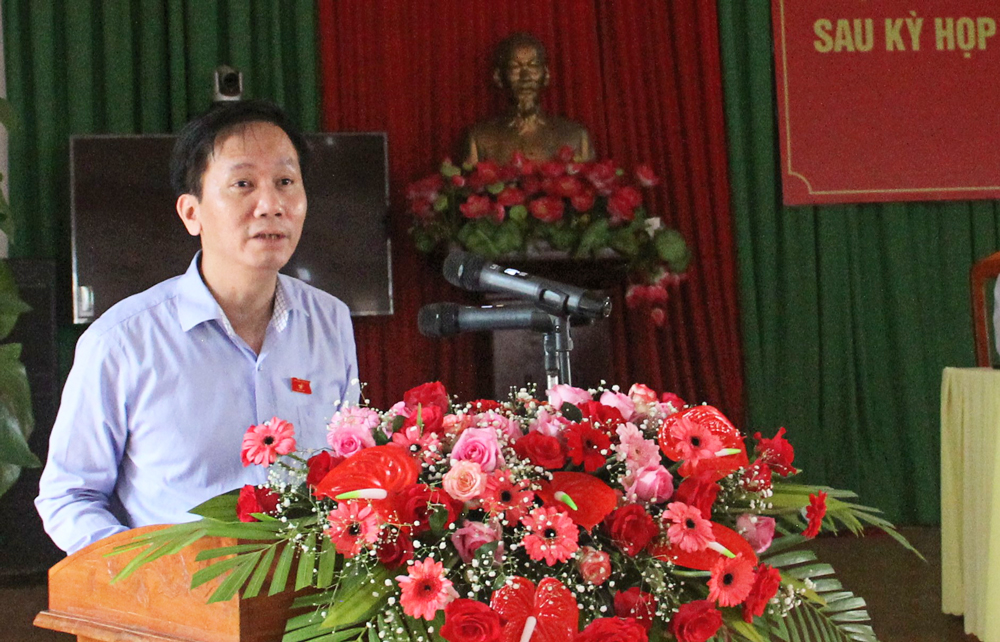 Ông Lâm Văn Đoan - Phó Chủ nhiệm Ủy ban Xã hội của Quốc hội tiếp thu, giải trình các ý kiến kiến nghị của cử tri theo thẩm quyền