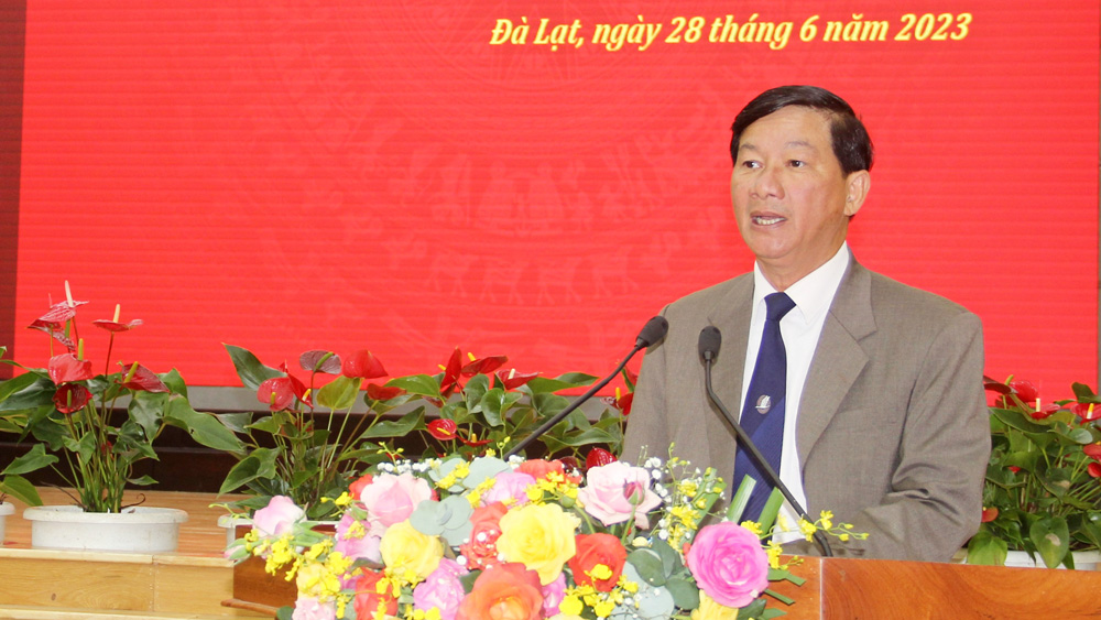 Bí thư Tỉnh ủy Lâm Đồng Trần Đức Quận phát biểu bế mạc Hội nghị