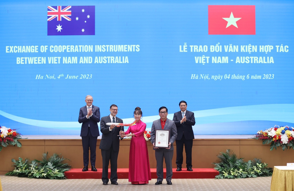 Thủ tướng hai nước Việt Nam, Úc chứng kiến lễ công bố đường bay thẳng Thành phố Hồ Chí Minh – Brisbane của Vietjet