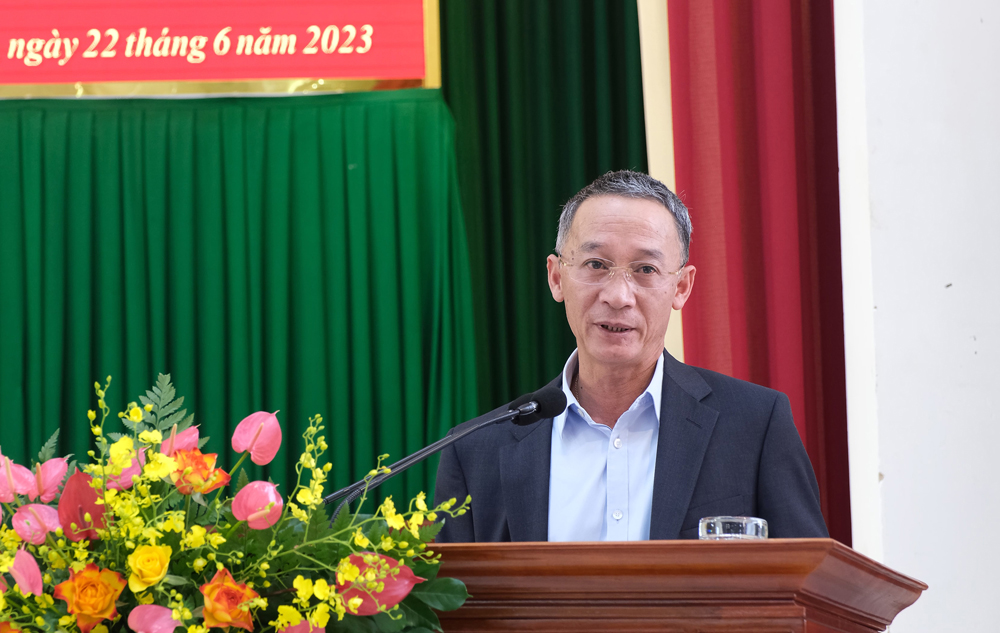 Đồng chí Trần Văn Hiệp - Chủ tịch UBND tỉnh, Trưởng Ban Chỉ đạo Đề án 06 phát biểu chỉ đạo