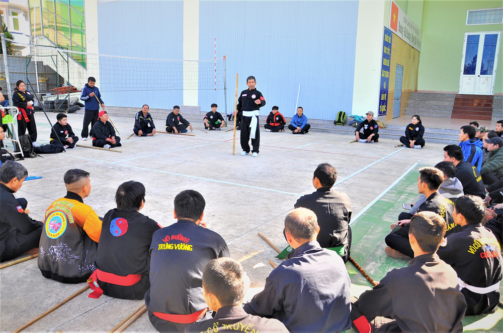 Một lớp tập huấn về côn pháp do Liên đoàn Võ thuật cổ truyền Việt Nam tổ chức trong năm 2021 tại Đà Lạt