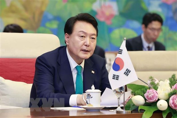 Tổng thống Hàn Quốc Yoon Suk Yeol phát biểu