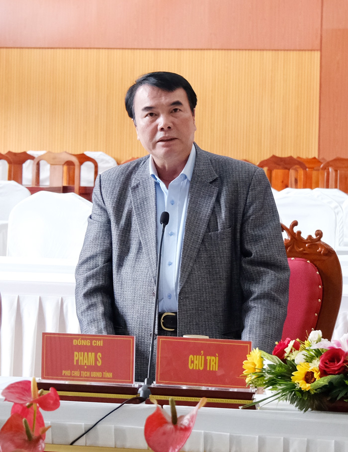 Phó Chủ tịch UBND tỉnh Phạm S phát biểu chỉ đạo tại hội nghị