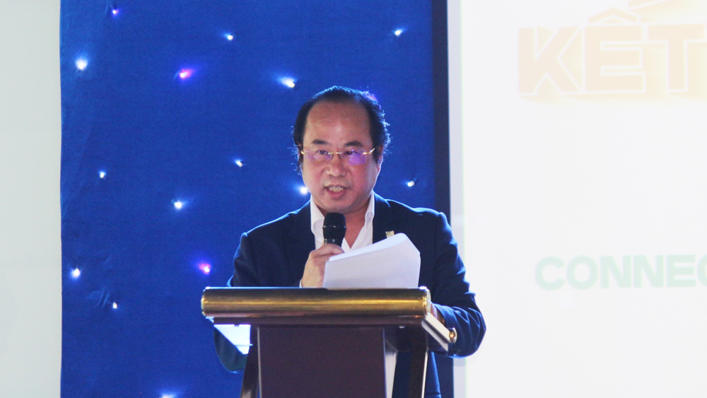 Ông Trần Thanh Hoài - Phó Giám đốc Sở Văn hoá Thể thao và Du lịch phát biểu khai mạc buổi toạ đàm