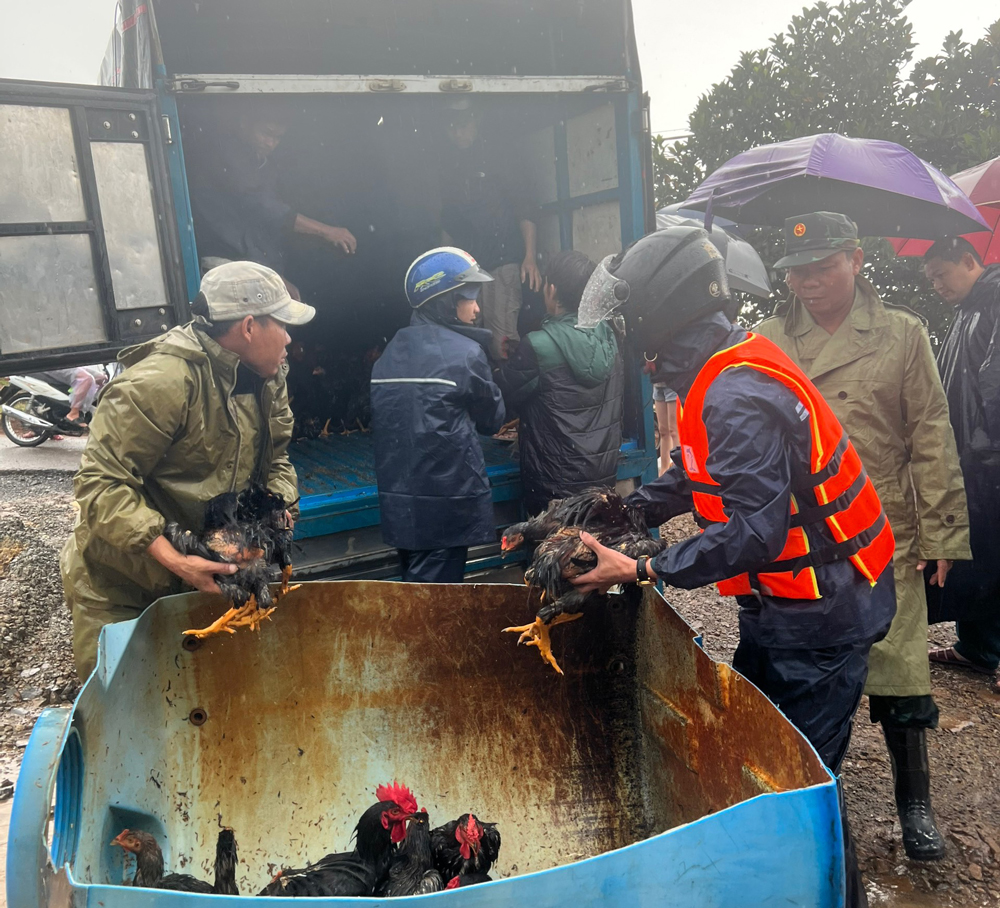 Bộ đội hỗ trợ người dân khu vực ngập, lụt trên địa bàn thành phố Bảo Lộc